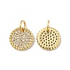 Rack Plating Brass Micro Pave Clear Cubic Zirconia Pendants KK-H431-11G-2