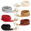 CRASPIRE 6Pcs 6 Colors Imitation Leather Braided Chain Belts with Imitation Pearl AJEW-CP0001-81-1