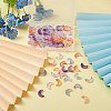 Beadthoven 108Pcs 6 Colors Transparent Glass Charms GLAA-BT0001-04-14