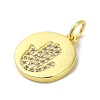 Brass Micro Pave Cubic Zirconia Pendants KK-M283-13E-01-2