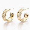 Brass Half Hoop Earrings KK-R117-045-NF-4