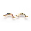 Brass Cubic Zirconia Links X-ZIRC-E162-13G-1