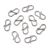 Tarnish Resistant 304 Stainless Steel S-Hook Clasps STAS-R083-11-2