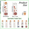 Olycraft 7Pcs 7 Style Natural Jade & Garnet & Lapis Lazuli & Quartz Crystal & Green Aventurine & Rose Quartz & Fluorite Chips Bonsai Tree in Column Glass Wish Bottles AJEW-OC0004-43-2