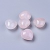 Natural Rose Quartz Heart Palm Stone G-FS0001-78B-2