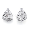 Brass Micro Pave Rosy Brown Cubic Zirconia Charms KK-N216-586P-1