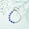 Plastic Imitation Pearl & Millefiori Glass Beaded Bracelet for Women BJEW-JB08432-2