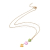 Natural Shell Heart Pendant Necklace with 304 Stainless Steel Chains for Women NJEW-C016-07G-2