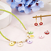 24Pcs 12 Colors Frosted Painted Colored Alloy Pendants FIND-TA0003-24-15