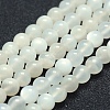 Natural White Moonstone Beads Strands G-P342-02A-6mm-A--1