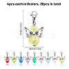 Angel Acrylic & Alloy Pendant Decorations HJEW-AB00682-2