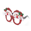 Christmas Plastic & Non-woven Fabric Glitter Glasses Frames AJEW-E053-01B-2