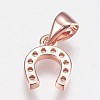 Brass Micro Pave Cubic Zirconia Charms ZIRC-E145-27-3