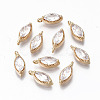 Brass Micro Pave Cubic Zirconia Charms KK-S359-069-RS-1