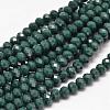 Faceted Rondelle Glass Beads Strands X-GLAA-I033-6mm-27-1