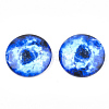 Starry Sky Pattern Printed Glass Cabochons X-GGLA-N004-25mm-D81-1