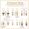 12Pcs 6 Style Alloy Enamel Lollipop Ice Cream Charm Locking Stitch Marker HJEW-PH01568-2