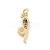 Brass Micro Pave Cubic Zirconia Pendants KK-C012-45G-2