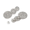 Brass Micro Pave Cubic Zirconia Stud Earrings EJEW-B046-23P-2