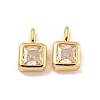 Brass with  Clear Cubic Zirconia Pendants KK-U006-05G-1