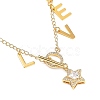 Valentine's Day Brass Micro Pave Clear Cubic Zirconia Pendant Necklaces NJEW-JN02922-01-2