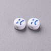 White Opaque Acrylic Beads MACR-N008-42-A03-3