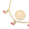 Dainty Heart & Cherry Alloy Enamel Pendant Necklaces Set for Teen Girl Women NJEW-JN03757-13