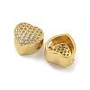 Rack Plating Brass Micro Pave Cubic Zirconia European Beads KK-G513-43G-2