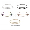 10Pcs 5 Color Adjustable Ion Plating(IP) 304 Stainless Steel Expandable Bangle Making BJEW-LS0001-01-2