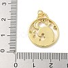 Brass Micro Pave Cubic Zirconia Pendants KK-B124-07G-3