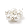 Glass Pearl Pendants PALLOY-JF01542-02-3