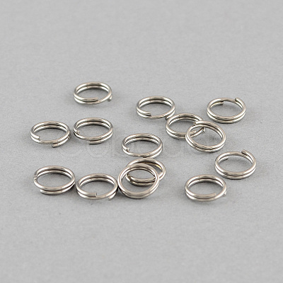 Tarnish Resistant 304 Stainless Steel Split Rings STAS-Q186-01-6mm-1