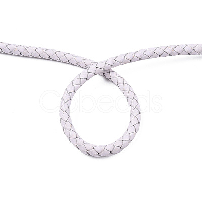 Braided Cowhide Leather Cord NWIR-N005-01R-6mm-1