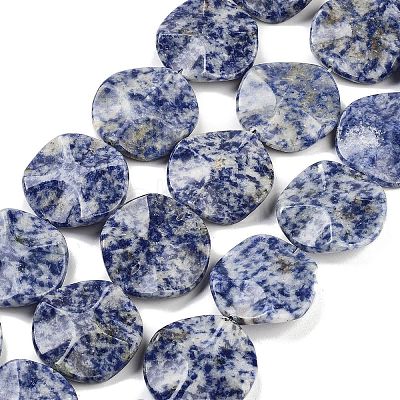 Natural Blue Spot Jasper Beads Strands G-Z061-B07-02-1