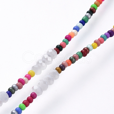 Glass Seed Beads Glasses Neck Cord AJEW-EH00025-1