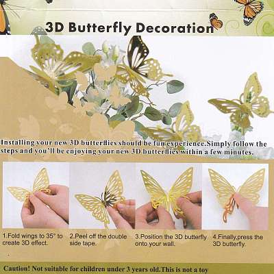 3D Plastic Wall Stickers DIY-F077-03A-1