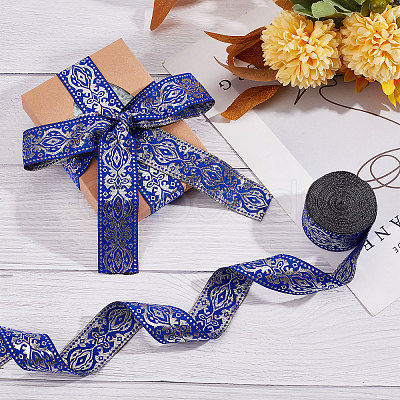 Gorgecraft Ethnic Style Polyester Silk Grosgrain Ribbon OCOR-GF0001-79D-1