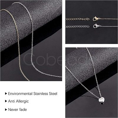 Unicraftale 304 Stainless Steel Pendant Necklaces NJEW-UN0001-02-1