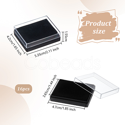 Plastic Badge Storage Box CON-WH0086-121E-1