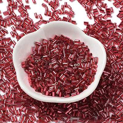 Baking Paint Glass Round Bugle Beads SEED-Z002-A-E08-1