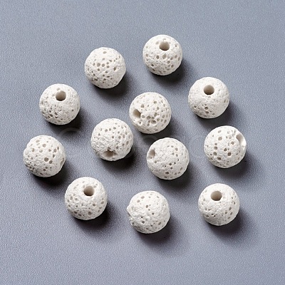 Unwaxed Natural Lava Rock Beads G-F325-8mm-A14-1