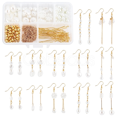 SUNNYCLUE DIY Imitation Pearl Dangle Earring Making Kits DIY-SC0016-53-1