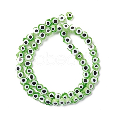 Handmade Evil Eye Lampwork Beads Strands X1-LAMP-F023-A09-1