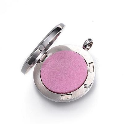 304 Stainless Steel Diffuser Locket Pendants STAS-D157-03-1