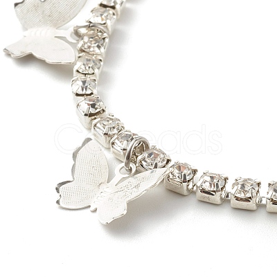 Butterfly Bib Necklaces NJEW-JN03510-01-1