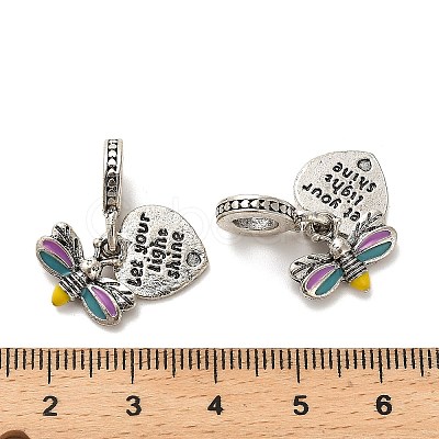 Rack Plating Alloy Colorful Enamel European Dangle Charms FIND-Q115-01AS-1