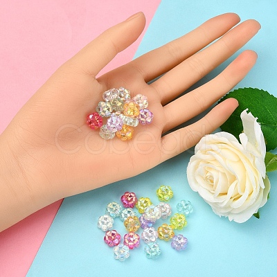 160Pcs 8 Colors Transparent Acrylic Beads MACR-YW0001-91-1