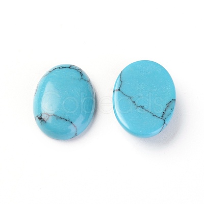 Synthetic Turquoise Cabochons TURQ-L031-037C-1