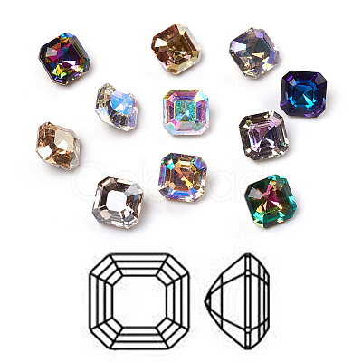 K9 Glass Rhinestone Cabochons RGLA-I002-C01-A-1