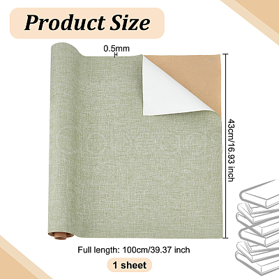 Olycraft 1 Sheet Rectangle Linen Fabric DIY-OC0012-04D-1